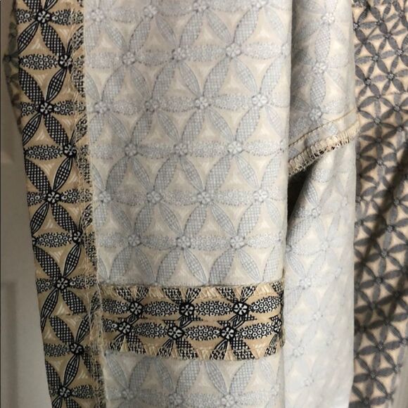 Gap khaki &blue geometric stretch cotton dress 8 - Picture 7 of 8